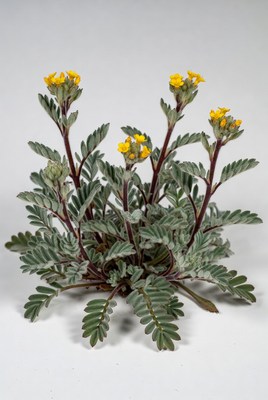 Yellow flowers with green leaves in bloom