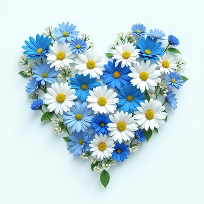 Heart shape made of flowers