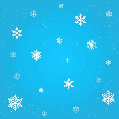 Snowflakes on blue background