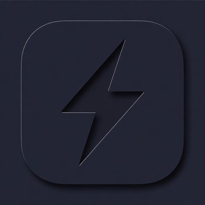 Lightning bolt icon on dark background