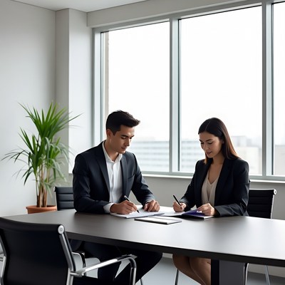 Business meeting in modern office