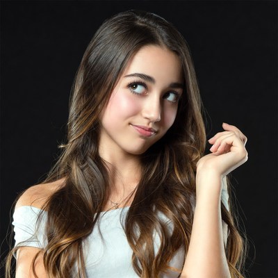 Girl posing with playful expression