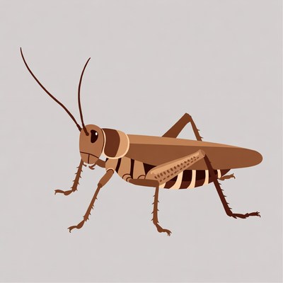 Cricket on a plain background