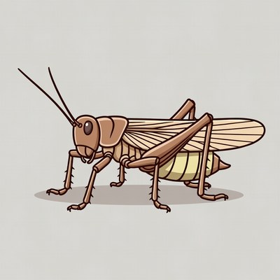 Close-up view of a cricket insect