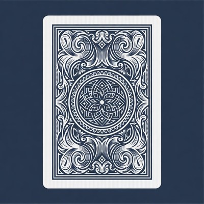Decorative playing card design with patterns