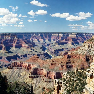Grand canyon view on a sunny day
