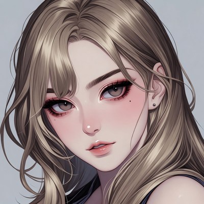 Beautiful girl with long hair