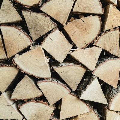 Wood stacked in a neat pile