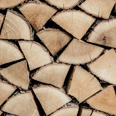 Stacked wood pieces in neat arrangement