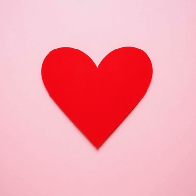 Heart shape on pink background