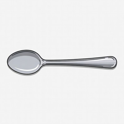 Spoon lying on a flat surface
