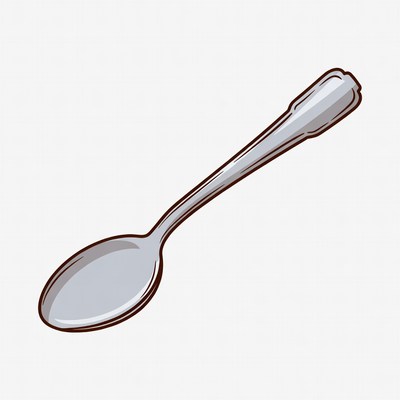 Spoon lying on a surface