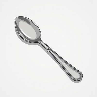 Spoon on a plain background
