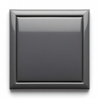 Dark gray ceramic tile on display