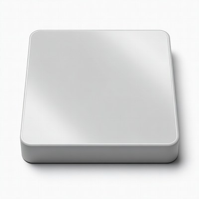 Simple square object on flat surface