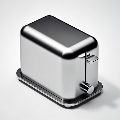 Modern stainless steel toaster design