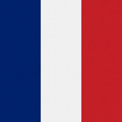 Flag of france with blue, white, and red
