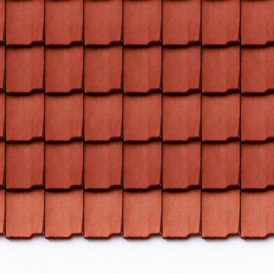 Roof tiles arranged in a pattern