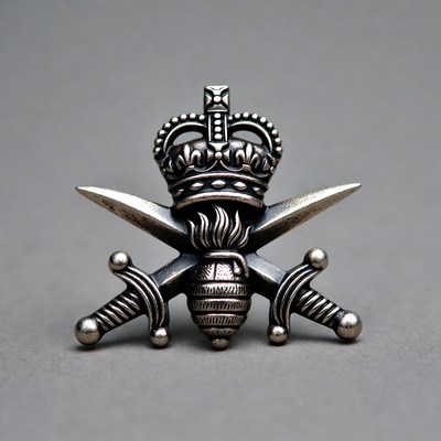 Crown and swords emblem display