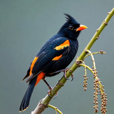 Bird perched on a branch in nature