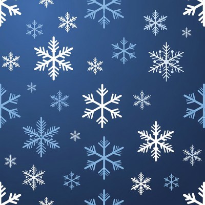 Snowflakes on dark blue background