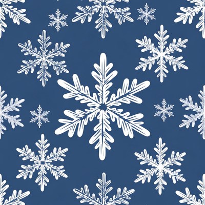 Snowflakes on blue background