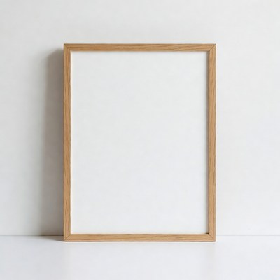Empty frame on a white wall