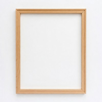 Empty frame on white wall