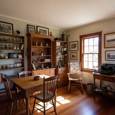 Cozy room with antique furniture