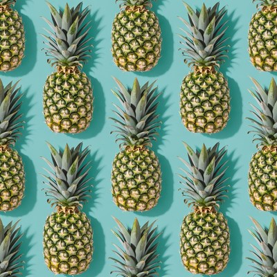Pineapples on a blue background