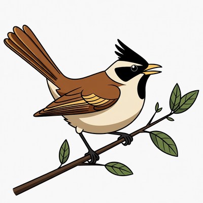 Bird perched on a branch in nature