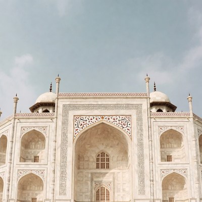 Historic building in india with detailed carvings