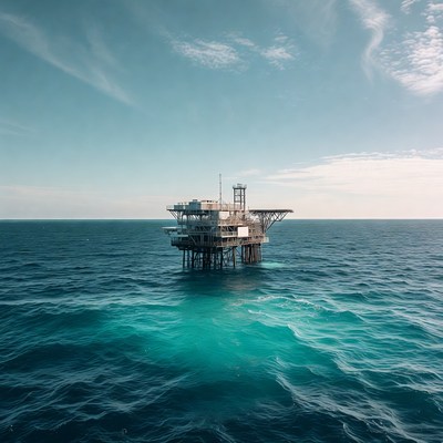 Offshore platform in open water