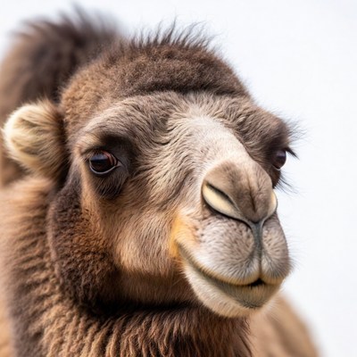 Close-up of a camel in daylight
