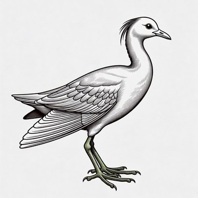 Bird standing on one leg