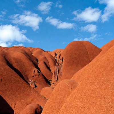 Red rocks in australian landscape