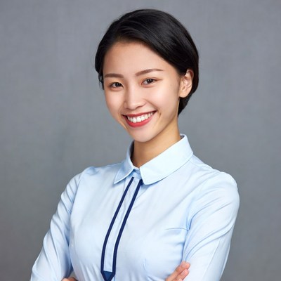 Woman smiling in business attire