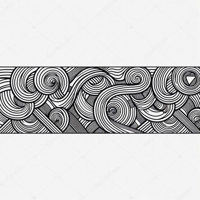 Black and white line art design