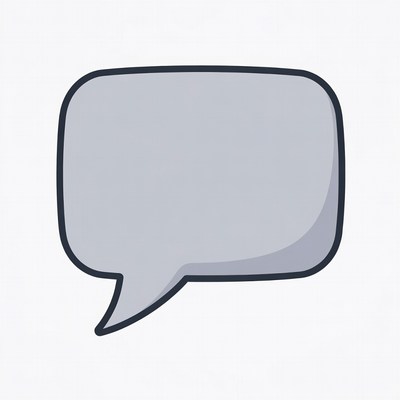 Chat bubble with no content displayed