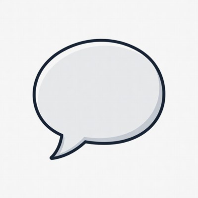 Blank speech bubble graphic for expression