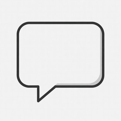 Simple design of a speech bubble shape