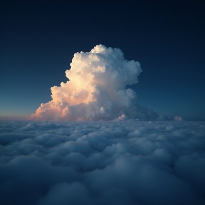 Cloud formation above the horizon