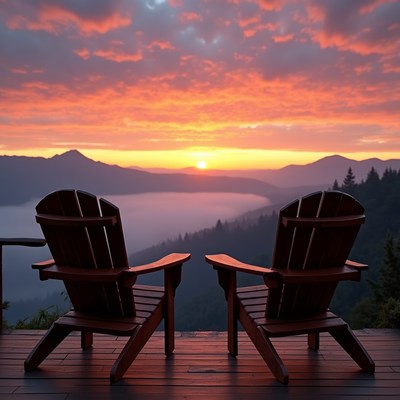 Sunset over the mountains