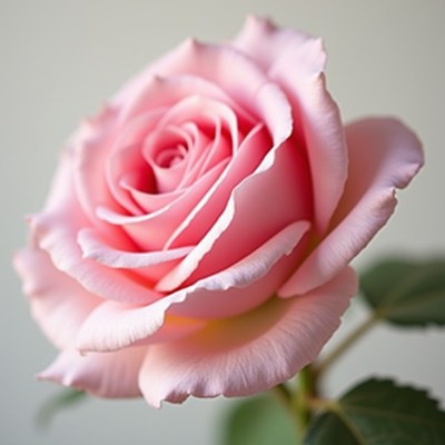 Close view of a pink rose flower