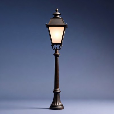 Classic street lamp at night