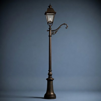 Vintage street lamp in dark background