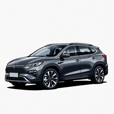 Electric vehicle parked on road