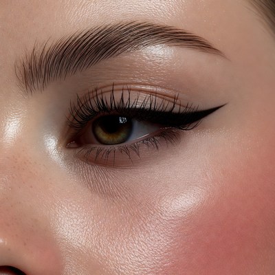 Close up of eye with makeup