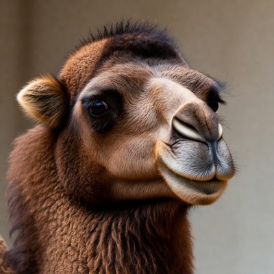 Camel looking towards the camera