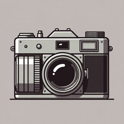 Vintage camera design illustration